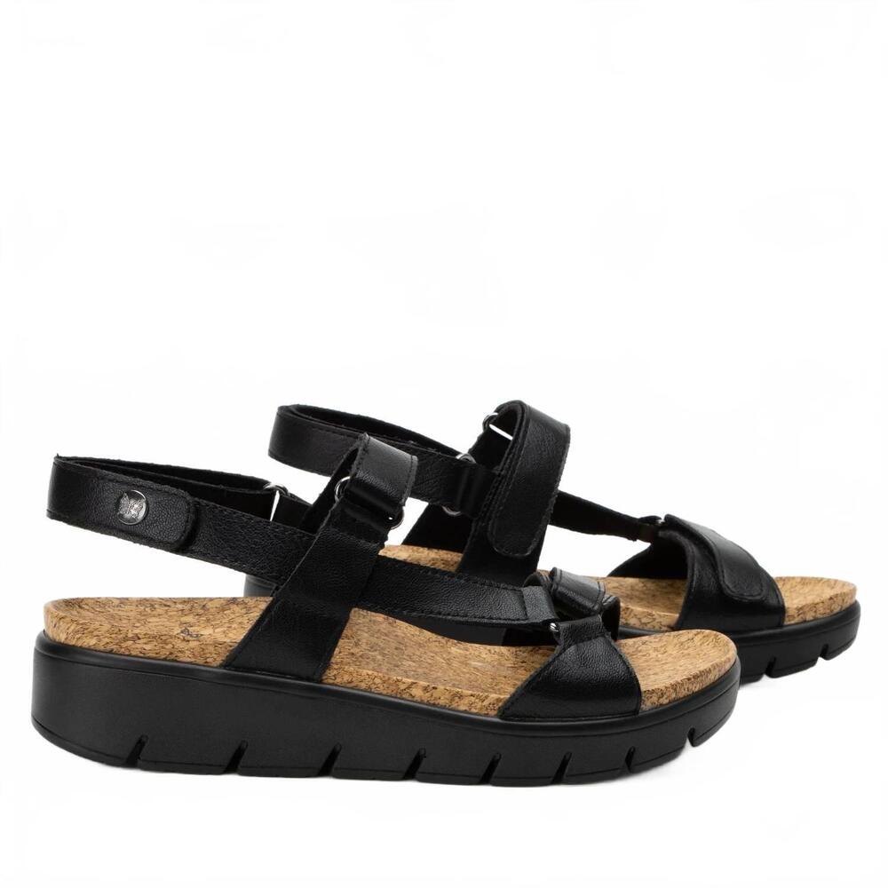 NEW ALEGRIA women's henna sandal in black